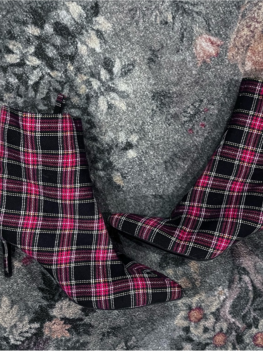 Zara plaid boots size 8/38